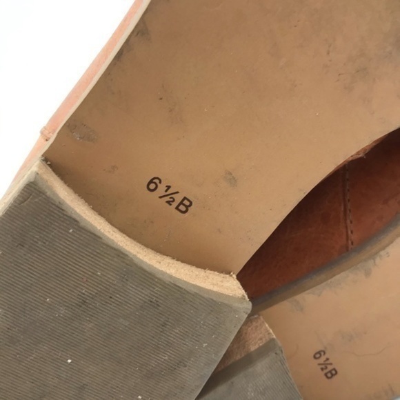 Anthropologie Miss Albright Cognac Leather Darla Ankle Boots Size 6.5 - Picture 12 of 13